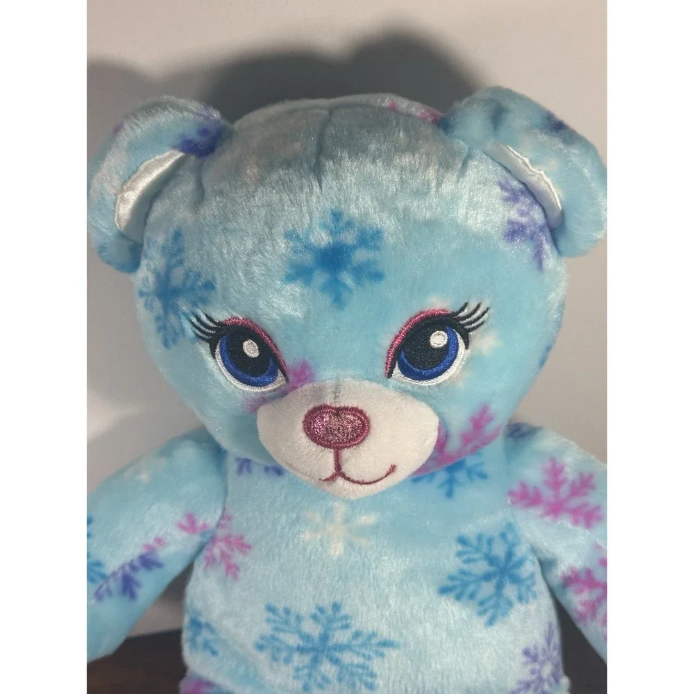 Build A Bear Workshop Exclusive‎ Blue Snow flakes Bear Retired Snow Much Fun